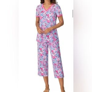 Cuddl Duds Floral V-Neck Pajama Set